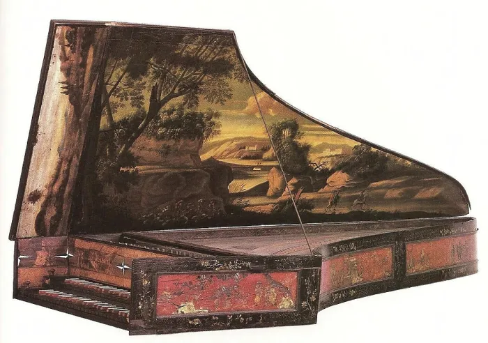 Framed Print : Claviorganum 1712 Herman Willenbrock German harpsichords are extremely rare