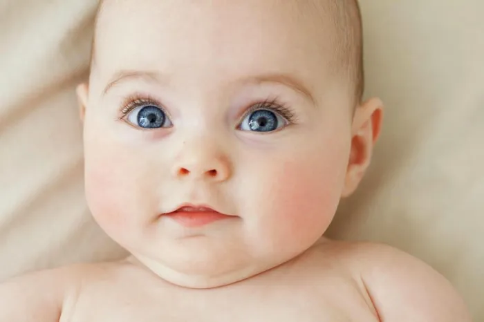 Framed Print : Close up Portrait of Baby Girl Framed Print : Close up Portrait of Baby Girl