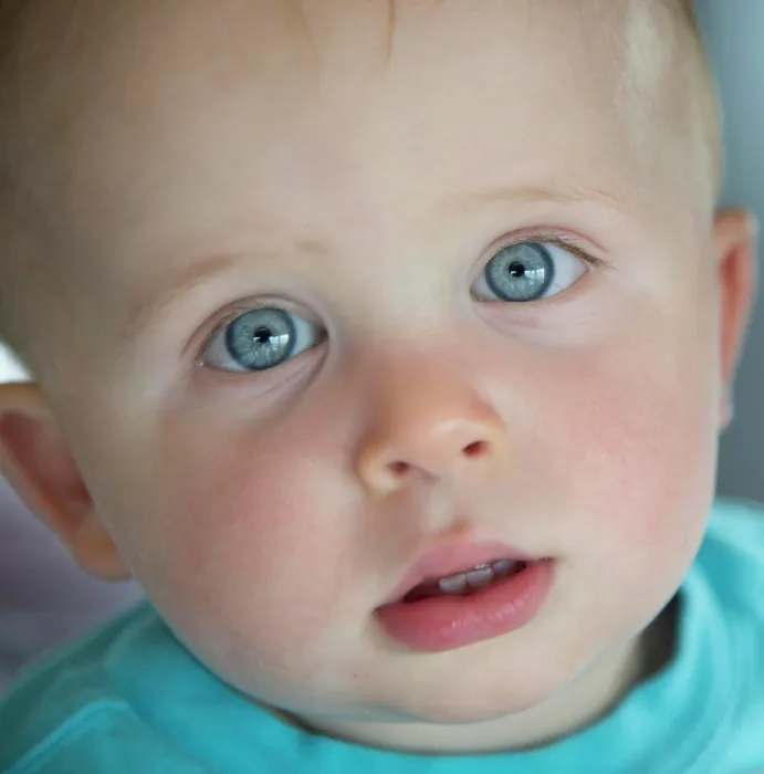 Framed Print : Close-up portrait of a baby boy with big blue eyes; San Diego, California, United States of America Framed Print : Close-up portrait of a baby boy with big blue eyes; San Diego, California, United States of America