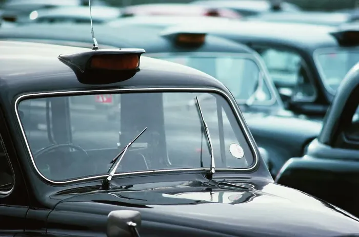 Framed Print : Close-up of taxis, London, England Framed Print : Close-up of taxis, London, England