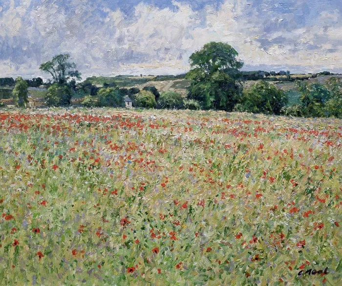 Framed Print : Coberley, Gloucestershire (Morning, June) Charles Neal (b.1951 / British) Oil on panel Private Collection Framed Print : Coberley, Gloucestershire (Morning, June) Charles Neal (b.1951 / British) Oil on panel Private Collection