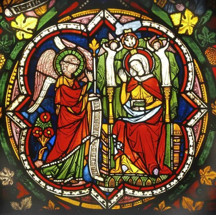 Framed Print : Cologne Cathedral, The Annunciation, 12th century Framed Print : Cologne Cathedral, The Annunciation, 12th century