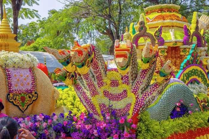 Framed Print : Colorful floral floats. 48th Chiang Mai Flower Festival 2025. Thailand Framed Print : Colorful floral floats. 48th Chiang Mai Flower Festival 2025. Thailand