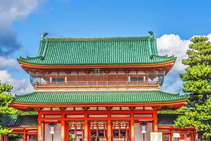 Framed Print : Colorful large red gate Otenmon Framed Print : Colorful large red gate Otenmon