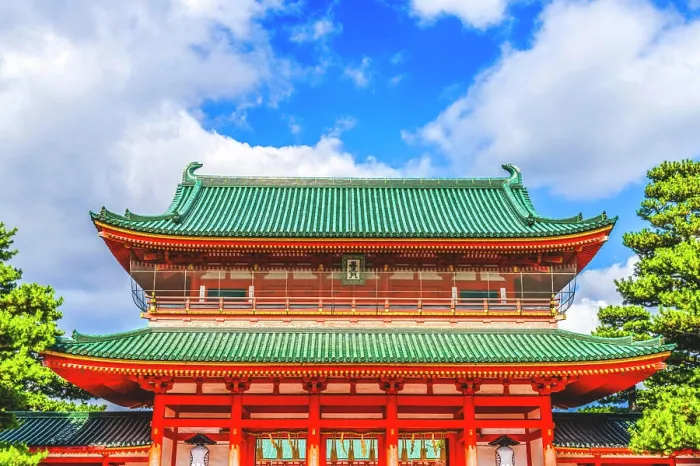 Framed Print : Colorful Red Entrance Gate Otenmon Heian Shinto Shrine Kyoto Jap Framed Print : Colorful Red Entrance Gate Otenmon Heian Shinto Shrine Kyoto Jap
