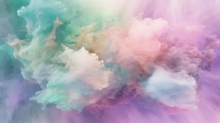 Framed Print : Colorful smoke cloud flowing in artistic abstract art background. Picturesque
