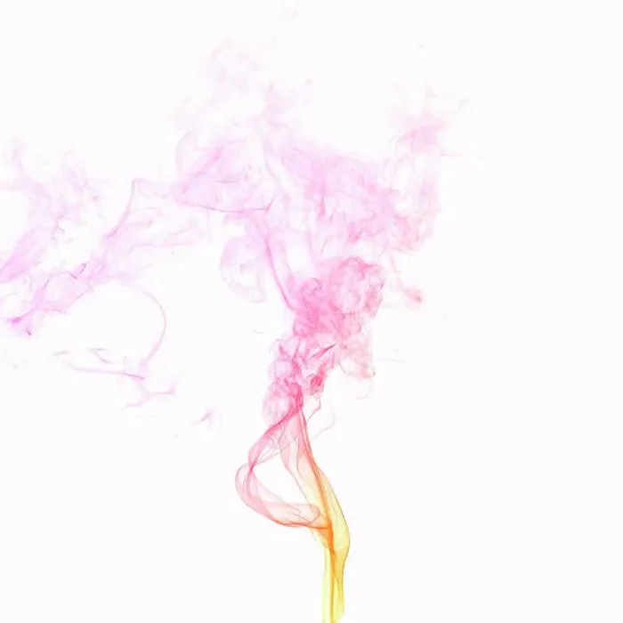 Framed Print : Colorful smoke against white background