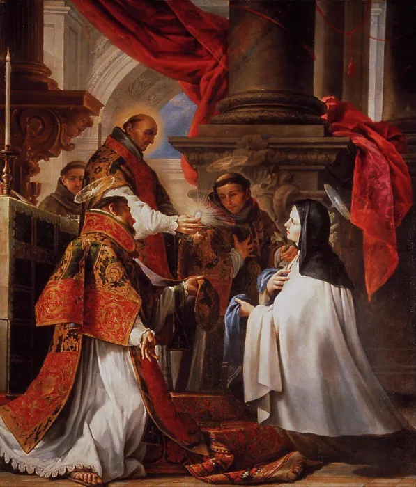 Framed Print : The Communion of Saint Theresa by Cabezalero