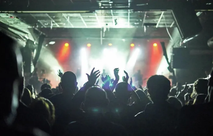 Framed Print : Concert Crowd At Live Music Festival