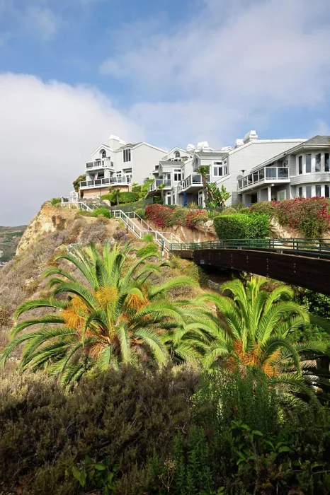Framed Print : Condos on Dana Point Bluffs above harbor Framed Print : Condos on Dana Point Bluffs above harbor