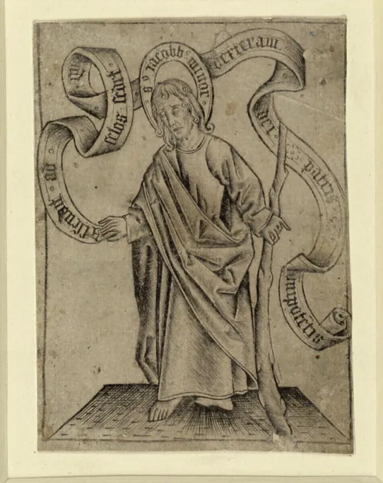 Framed Print : Copper engraving Jacobus Minor by Meister der Berliner Passion Framed Print : Copper engraving Jacobus Minor by Meister der Berliner Passion