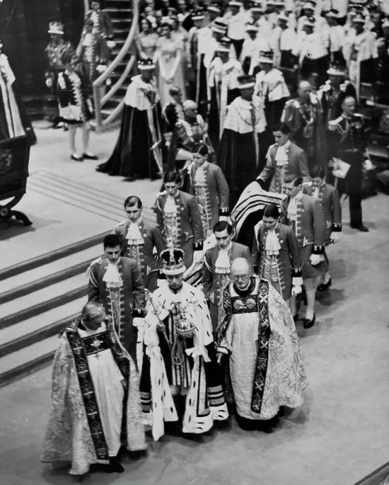 Framed Print : The Coronation Ceremony In Westminster Abbey -- The King carrying the Orb Framed Print : The Coronation Ceremony In Westminster Abbey -- The King carrying the Orb