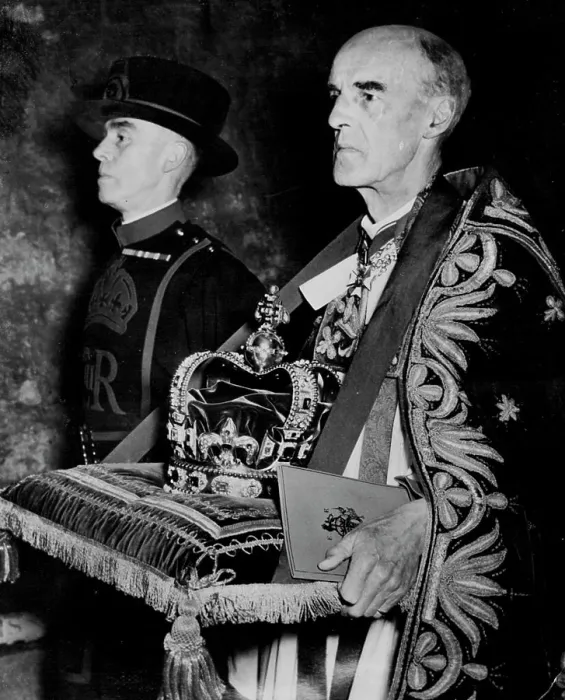 Framed Print : The Coronation Crown -- The Dean of Westminster Framed Print : The Coronation Crown -- The Dean of Westminster