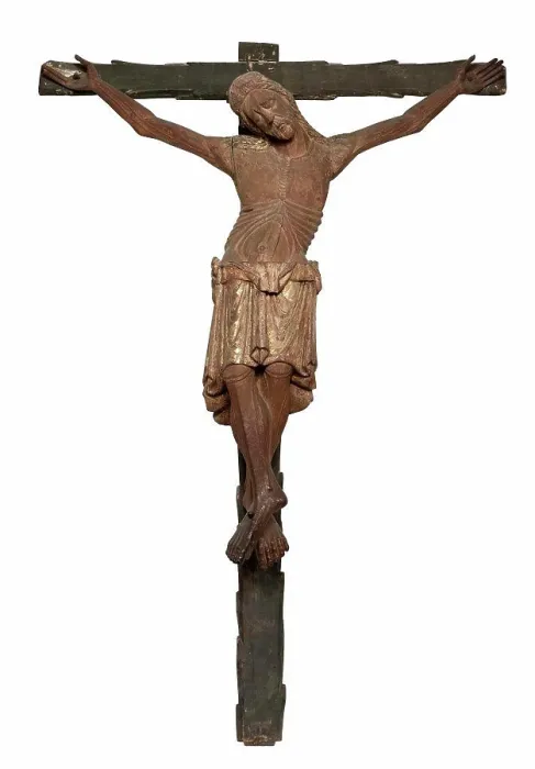 Framed Print : Corpus of Christ 1200s (Cross is later) Wood; painted decoration; gilding Unknown artist Spanish (Catalonia) Framed Print : Corpus of Christ 1200s (Cross is later) Wood; painted decoration; gilding Unknown artist Spanish (Catalonia)