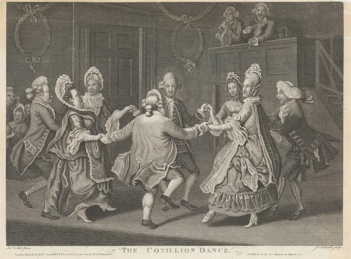 Framed Print : The Cotillion Dance, Print made by James Caldwall