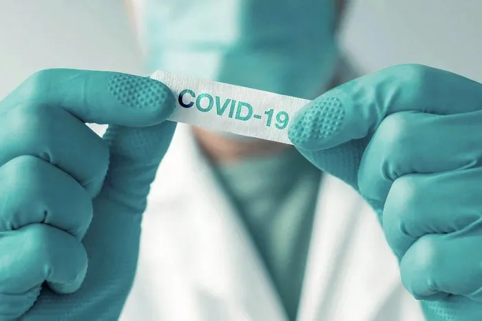 Framed Print : Covid-19 diagnosis, conceptual image Framed Print : Covid-19 diagnosis, conceptual image