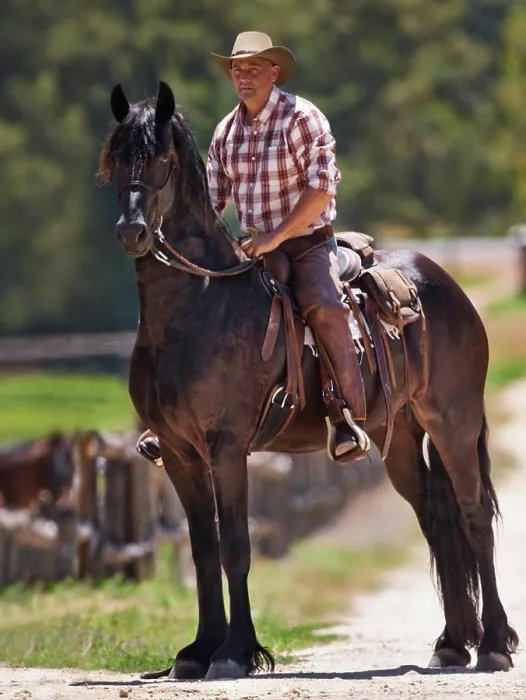 Framed Print : Cowboy, farm and relax on horse in outdoor Framed Print : Cowboy, farm and relax on horse in outdoor