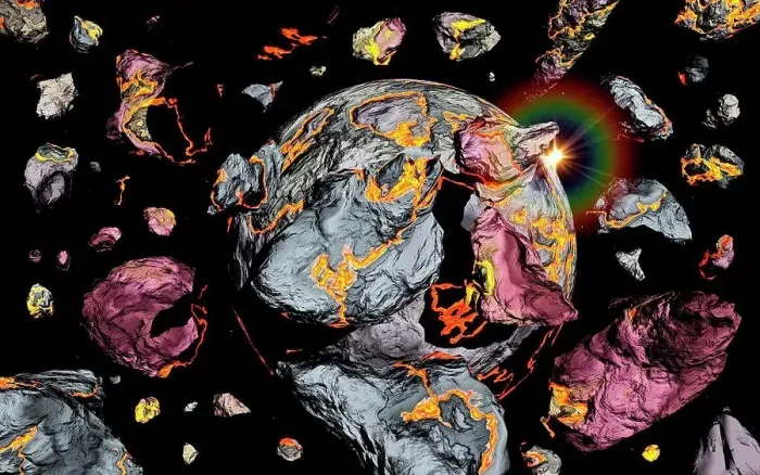Framed Print : The creation of a new planet, as gravity brings together all matter of space debris Framed Print : The creation of a new planet, as gravity brings together all matter of space debris