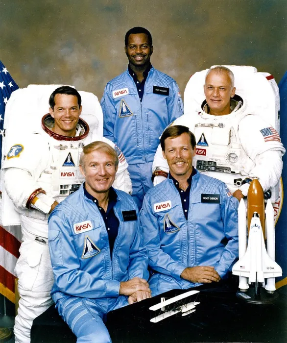 Framed Print : The crew assigned to the STS-41B (STS-11) mission included (seated left to right) Vance D Framed Print : The crew assigned to the STS-41B (STS-11) mission included (seated left to right) Vance D