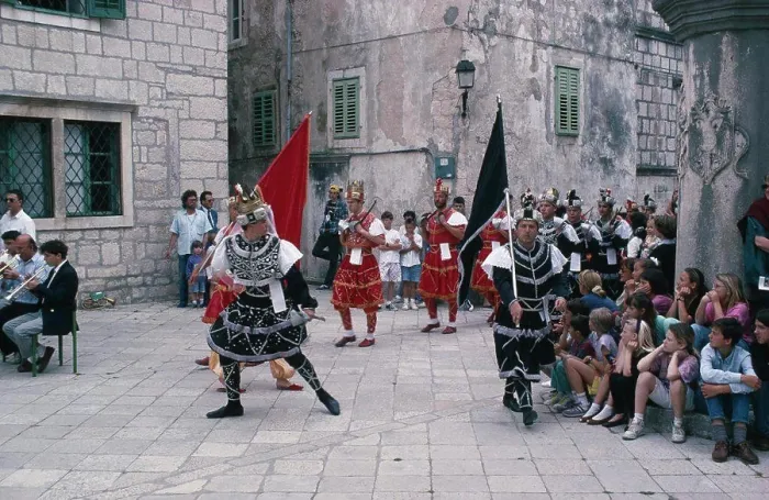 Framed Print : Croatia, Korcula Island, Men In Costume Performing Traditional Moreska Dance Which Is Over Four Hundred Years Old Framed Print : Croatia, Korcula Island, Men In Costume Performing Traditional Moreska Dance Which Is Over Four Hundred Years Old