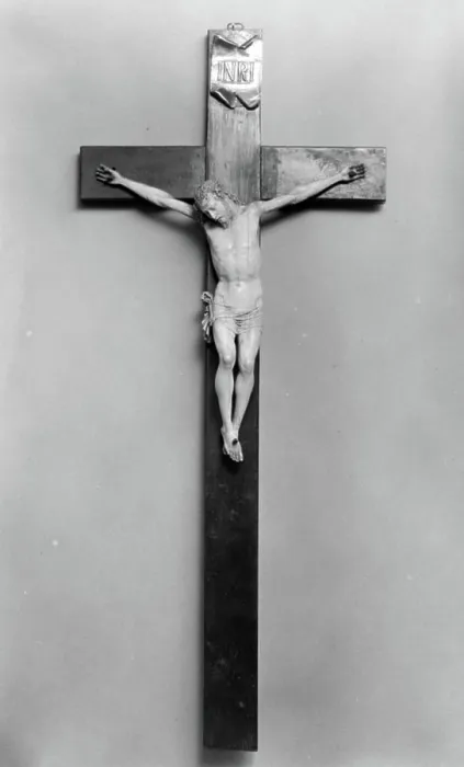 Framed Print : Crucifix 18th century probably German A ghostly loincloth barely interrupts the continuous line of Christ's torso Framed Print : Crucifix 18th century probably German A ghostly loincloth barely interrupts the continuous line of Christ's torso
