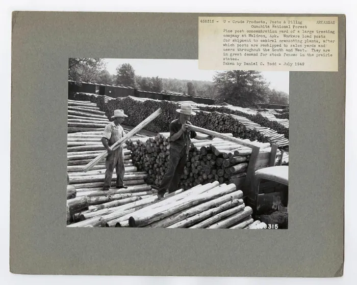 Framed Print : Crude Products: Ties and Mine Props