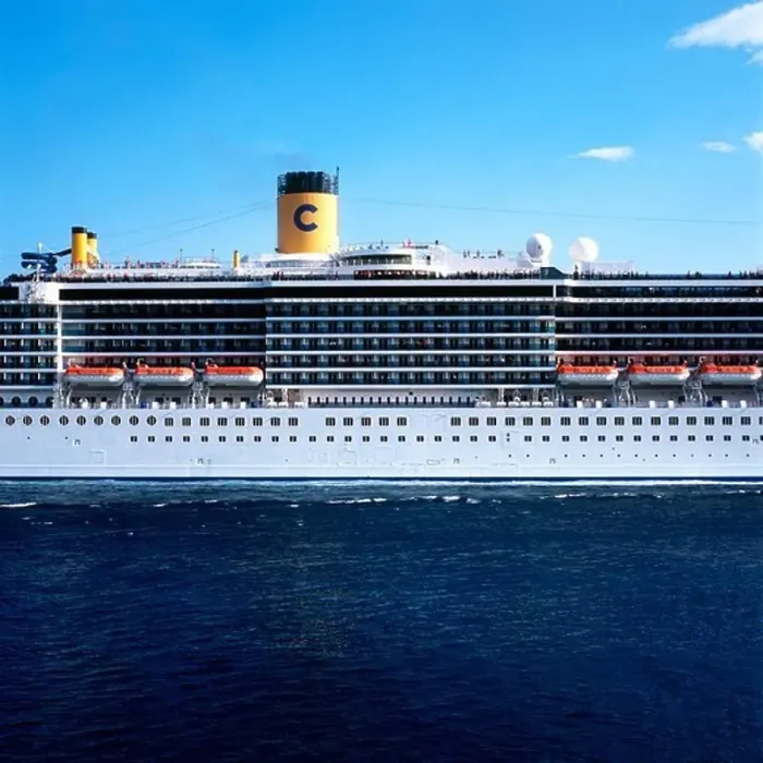Framed Print : Cruise ship on Adria, Dalmatia, Croatia