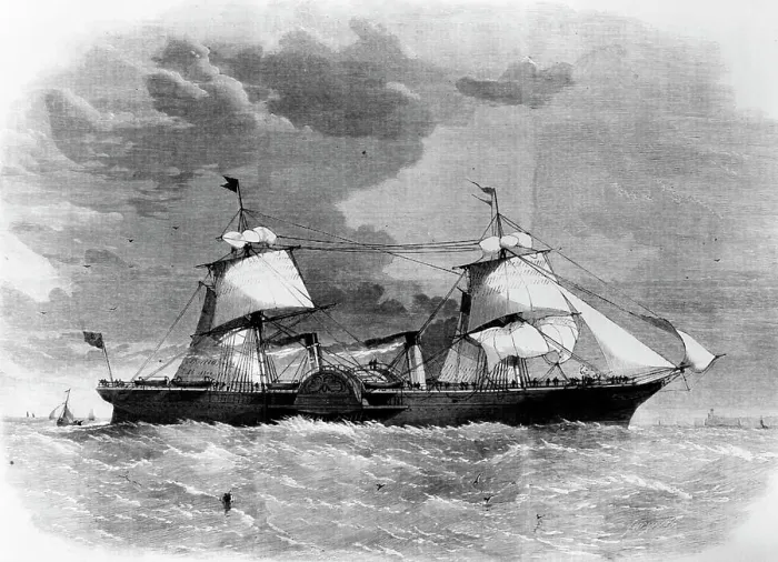 Framed Print : Cunard S.S. Scotia, steam and sail vessel, 1862 Framed Print : Cunard S.S. Scotia, steam and sail vessel, 1862