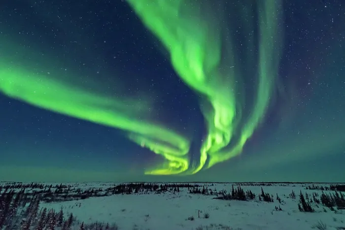 Framed Print : Curtains of aurora during an active storm on February 18