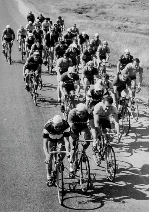 Framed Print : Cycling - Road Racing. October 08, 1954.;Cycling - Road Racing Framed Print : Cycling - Road Racing. October 08, 1954.;Cycling - Road Racing