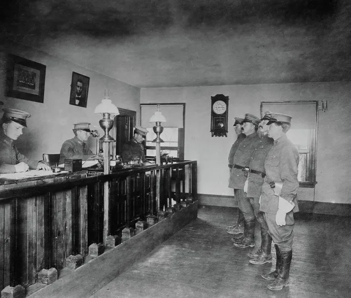 Framed Print : Date: 1910-1915 - Aqueduct police station