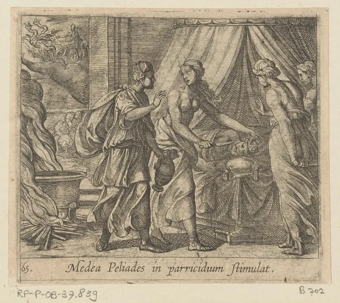 Framed Print : Daughters of Pelias kill their father; Medea Peliades in Parricidium stimulat; Metamorphoseon Sive Transformationum; Framed Print : Daughters of Pelias kill their father; Medea Peliades in Parricidium stimulat; Metamorphoseon Sive Transformationum;