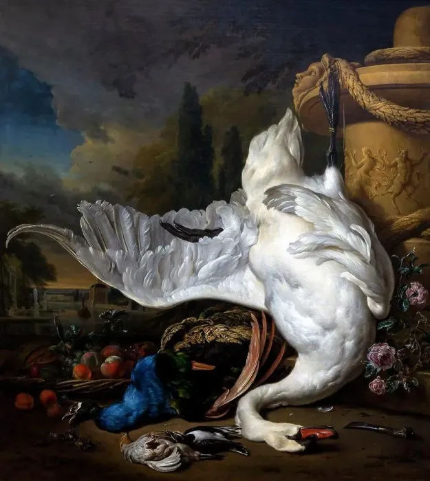 Framed Print : The Dead Swan, by Jan Weenix, 1716, Boijmans van Beuningen Museum, Rotterdam, Netherlands, Europe Framed Print : The Dead Swan, by Jan Weenix, 1716, Boijmans van Beuningen Museum, Rotterdam, Netherlands, Europe