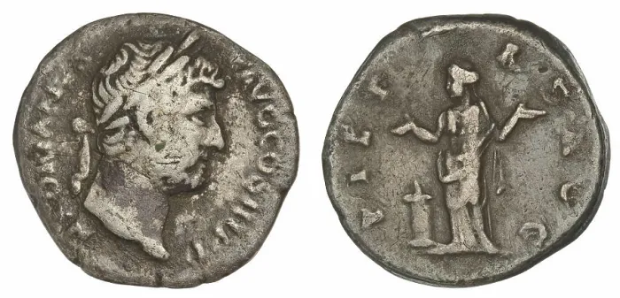 Framed Print : ﻿denarius. Hadrian (Roman emperor; 117-138), emperor