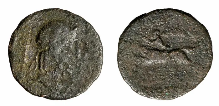 Framed Print : denarius (subaeratus). Calpurnius Piso Frugi, L. (fl. 90 a.C.; 74 a.C.), monetary officer, Republika Rzymska, issuer Framed Print : denarius (subaeratus). Calpurnius Piso Frugi, L. (fl. 90 a.C.; 74 a.C.), monetary officer, Republika Rzymska, issuer