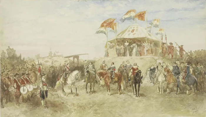 Framed Print : The departure of the Spanish garrison from Den Bosch after the surrender to Frederik Hendrik in 1629 Framed Print : The departure of the Spanish garrison from Den Bosch after the surrender to Frederik Hendrik in 1629