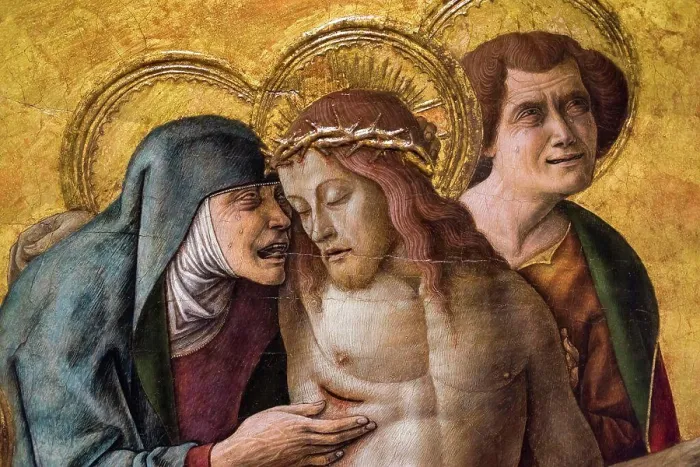 Framed Print : Detail of the Deposition of Christ; about 1470; Paint on panel Carlo Crivelli; Italian; 1430 / 35-95