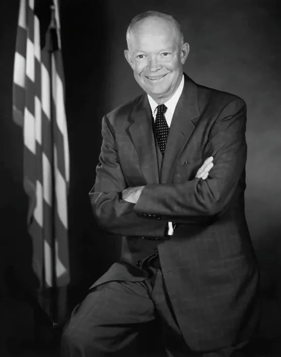 Framed Print : Digitally restored vector portrait of President Dwight D Framed Print : Digitally restored vector portrait of President Dwight D