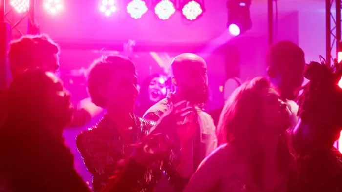 Framed Print : Diverse people having fun at nightclub Framed Print : Diverse people having fun at nightclub