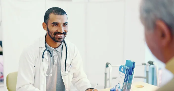 Framed Print : Doctor, consultation and senior man with healthcare Framed Print : Doctor, consultation and senior man with healthcare