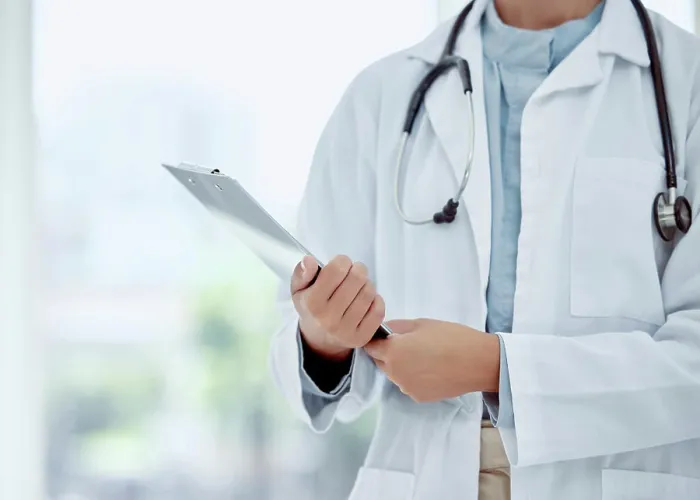 Framed Print : Doctor, medical and compliance with health safety