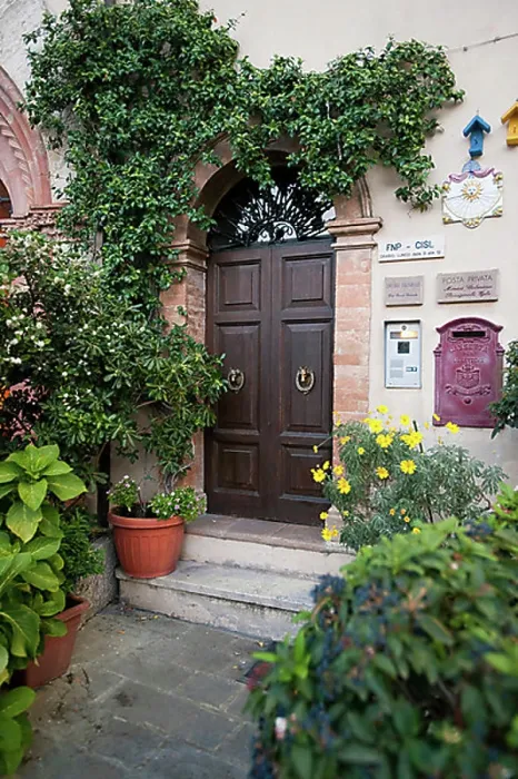 Framed Print : Doorway, Montefalco, Umbria, Italy, Europe, PublicGround, Europe