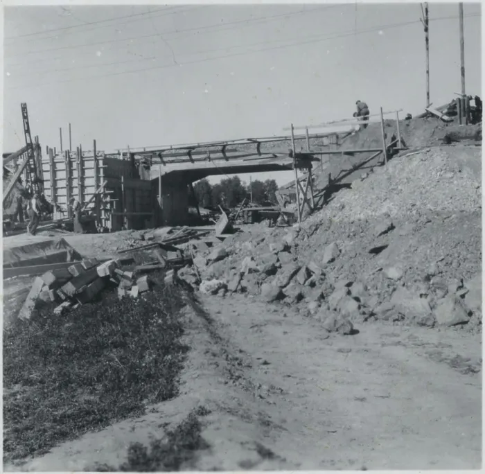 Framed Print : Double track building. On the line between Järna - Katrineholm