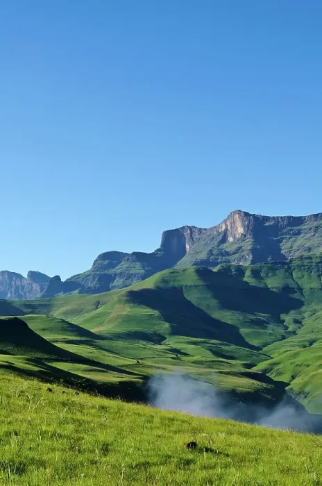Framed Print : Drakensberg Scenery in the Cathedral Peak region of the Ukhahlamba Drakensberg Park Framed Print : Drakensberg Scenery in the Cathedral Peak region of the Ukhahlamba Drakensberg Park