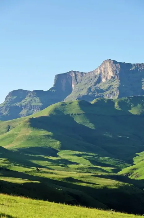 Framed Print : Drakensberg Scenery in the Cathedral Peak region of the Ukhahlamba Drakensberg Park Framed Print : Drakensberg Scenery in the Cathedral Peak region of the Ukhahlamba Drakensberg Park