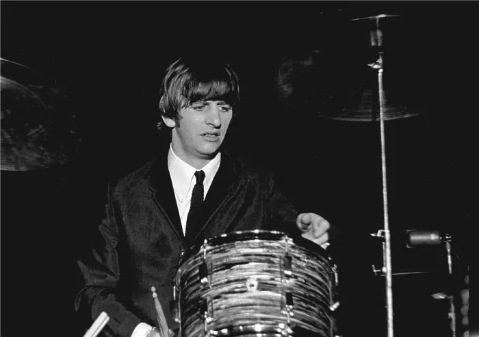 Framed Print : Drummer Ringo Starr (born July 7, 1940), during a Beatles concert in Forest Hills, Queens, NYC on August 29th, 1964