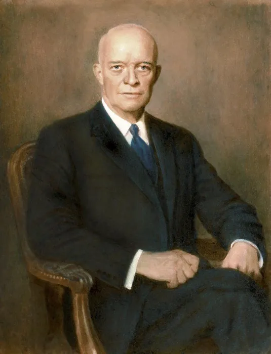 Framed Print : Dwight Eisenhower, (34th President of the United States) by Thomas E. Stephens, 1885-1966