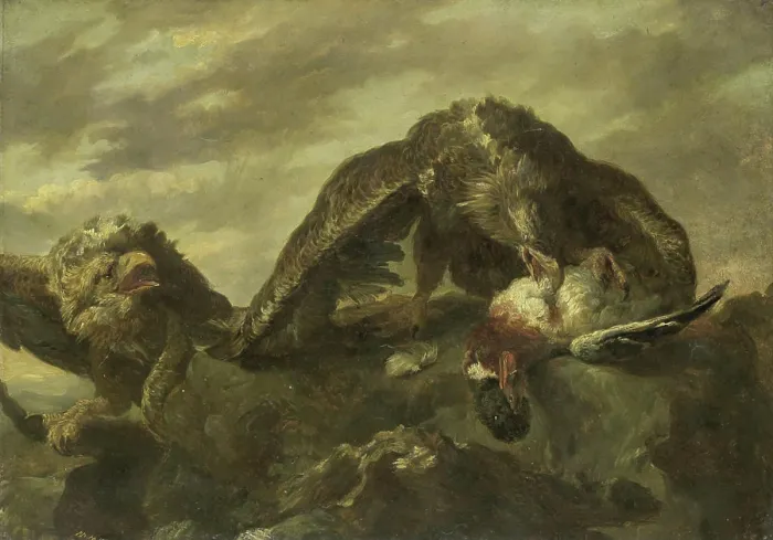 Framed Print : Eagles on the Cliffs, Joannes Fijt (copy after) Framed Print : Eagles on the Cliffs, Joannes Fijt (copy after)