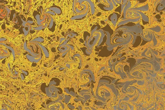 Framed Print : Ebru marbling floral patterns.. Unique art Liquid marbling