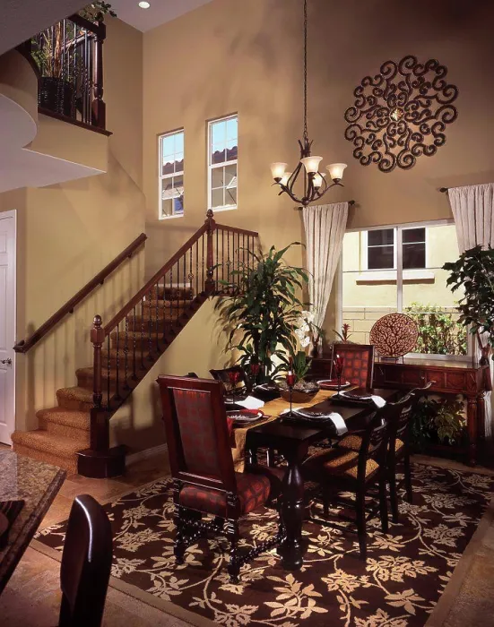 Framed Print : Elegant dining area by staircase. 03 / 17 / 2012 Framed Print : Elegant dining area by staircase. 03 / 17 / 2012